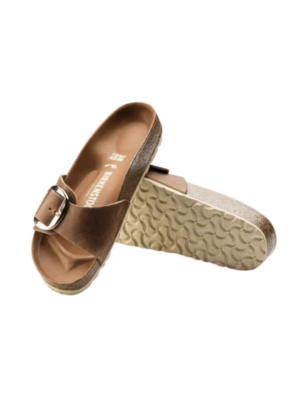 Birkenstock Madrid Big Buckle Sandals – Cognac Oiled Leather (Narrow Fit) - Picture 5 of 6